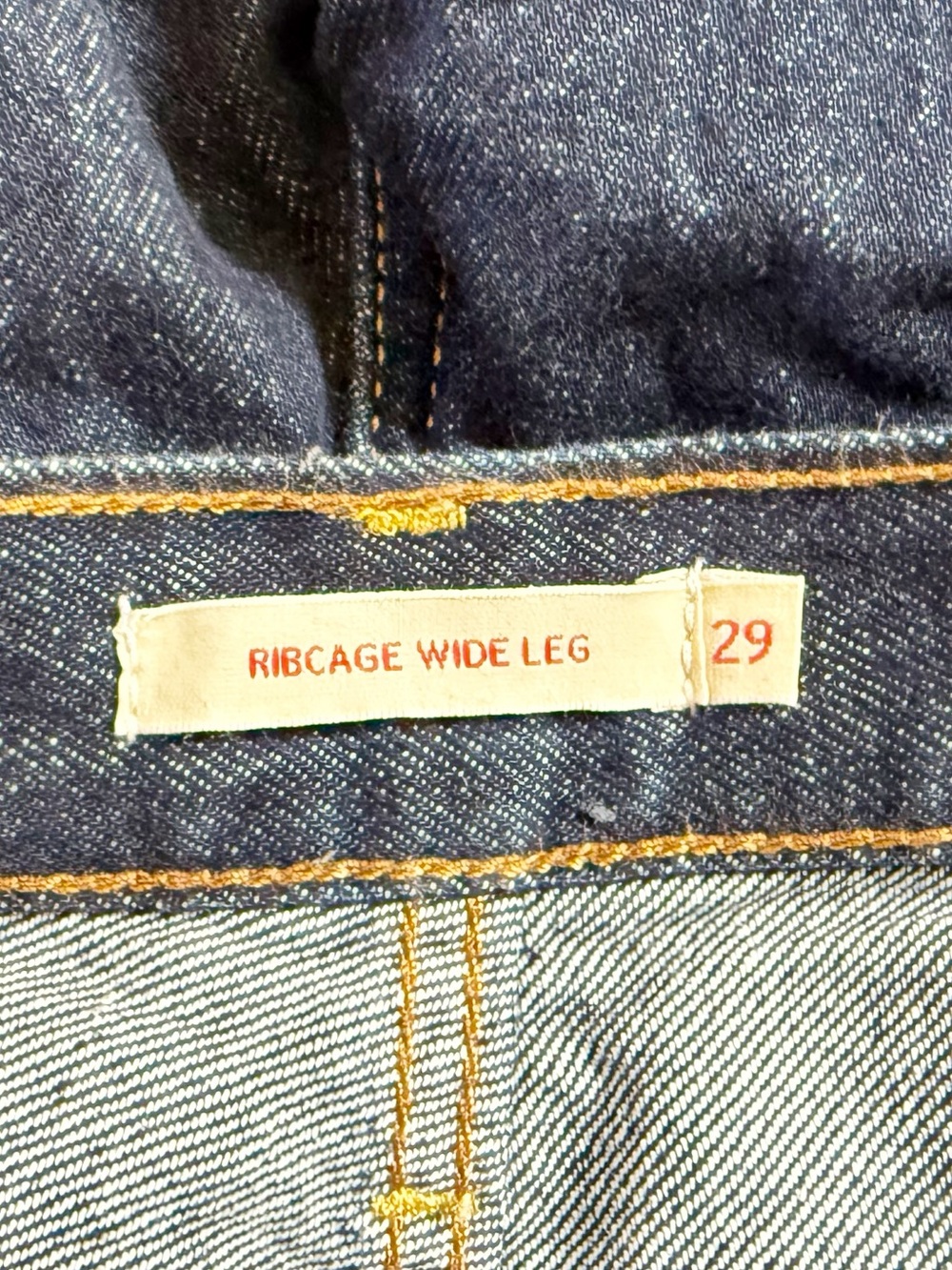 Levi’s Jeans Ribcage High-Rise Wide Leg Dark Indigo Casual Festival Western 29 - Picture 12 of 14